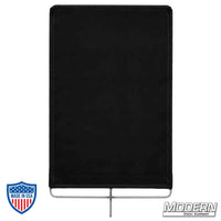 Stainless steel frame cutter covered with 16 oz. Commando cloth for film grip and rigging