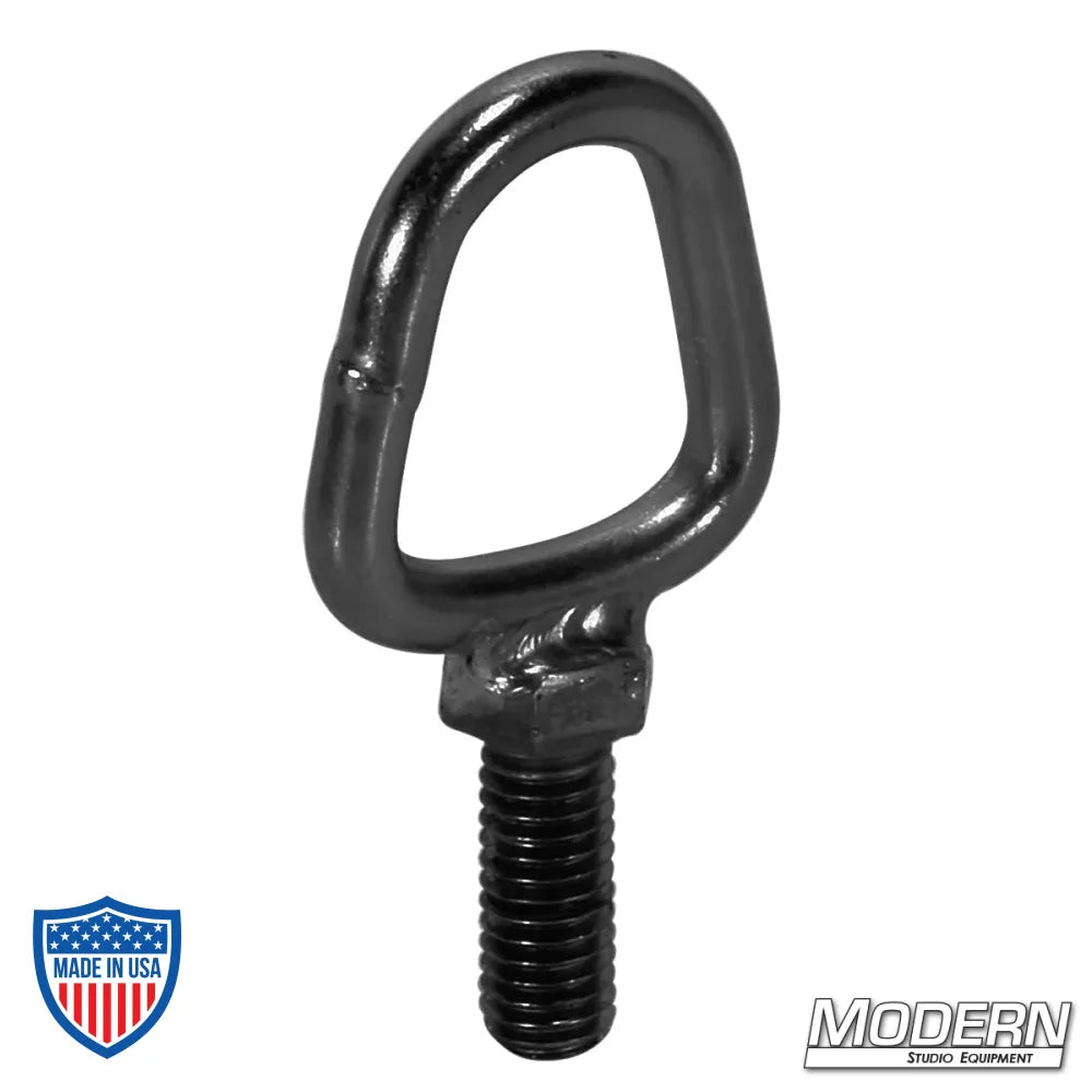 D-Ring to 3/8" Male Thread in Black Zinc for Film Grip and Rigging
