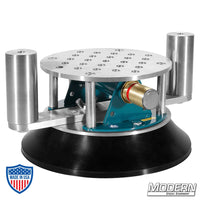 Deluxe 10" super suction cup with cheese plate and 1-1/4" speed-rail starters for film grip and rigging applications