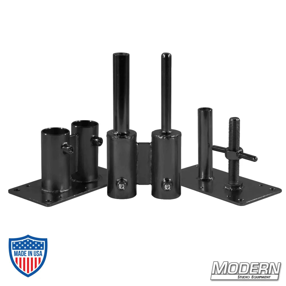 Double Pipe Wall Spreader Kit for 1-1/4" Speed-Rail® in Black Zinc, film grip rigging equipment for added strength.