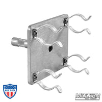 Dual Fluorescent T12 Lamp Holder With 5/8" Pin And Rubber Clips