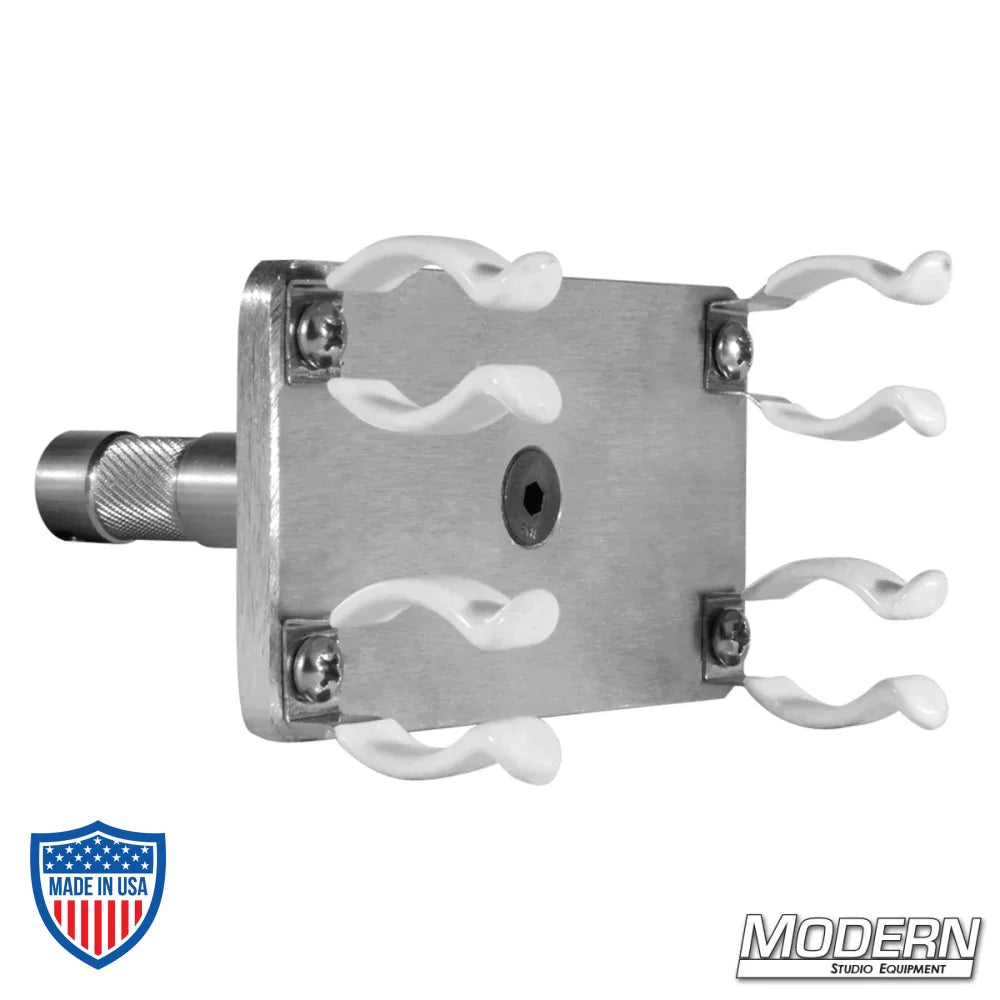 Dual Fluorescent T8 Lamp Holder With 5/8" Pin And Rubber Clips