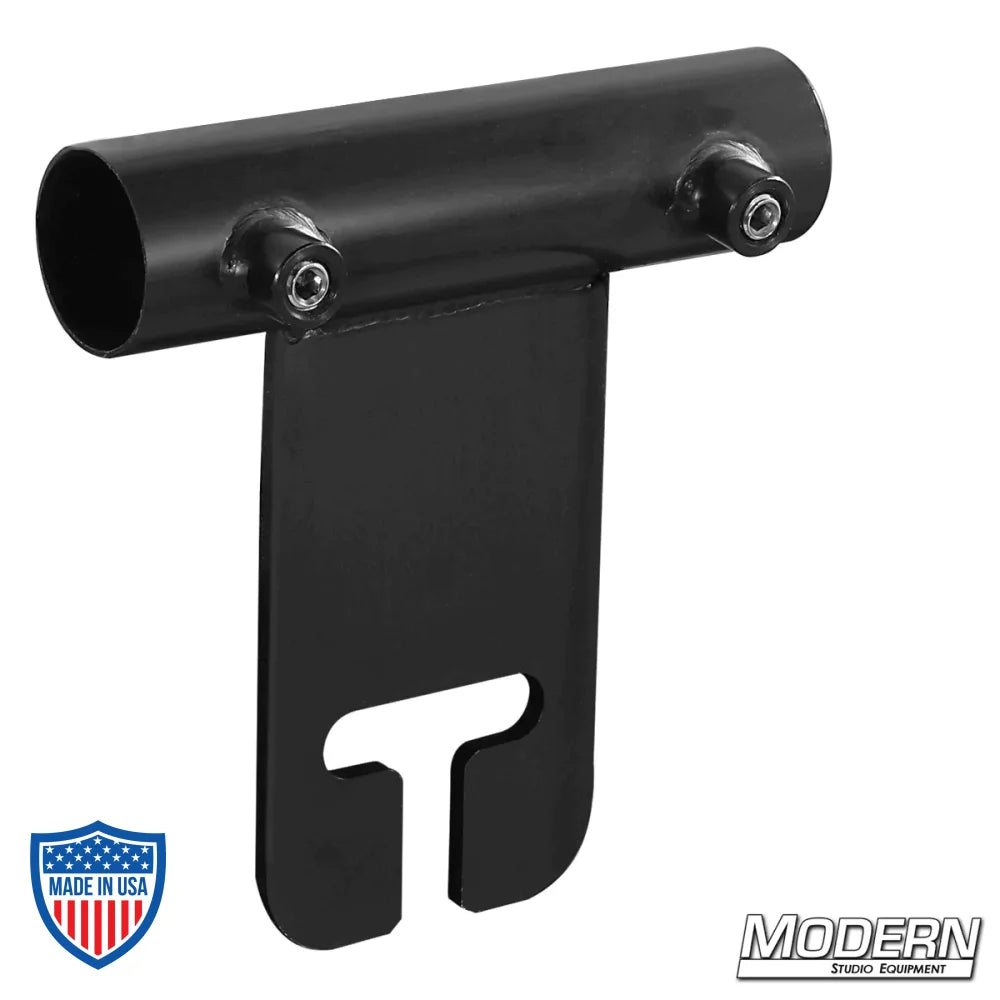 Ear for 1" round pipe in black zinc with set screws for film grip rigging by Modern Studio Equipment