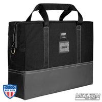 Durable 24" x 36" flag bag for film grip rigging with Cordura exterior, zippered closure, vinyl bottom, and Coroplast lining.