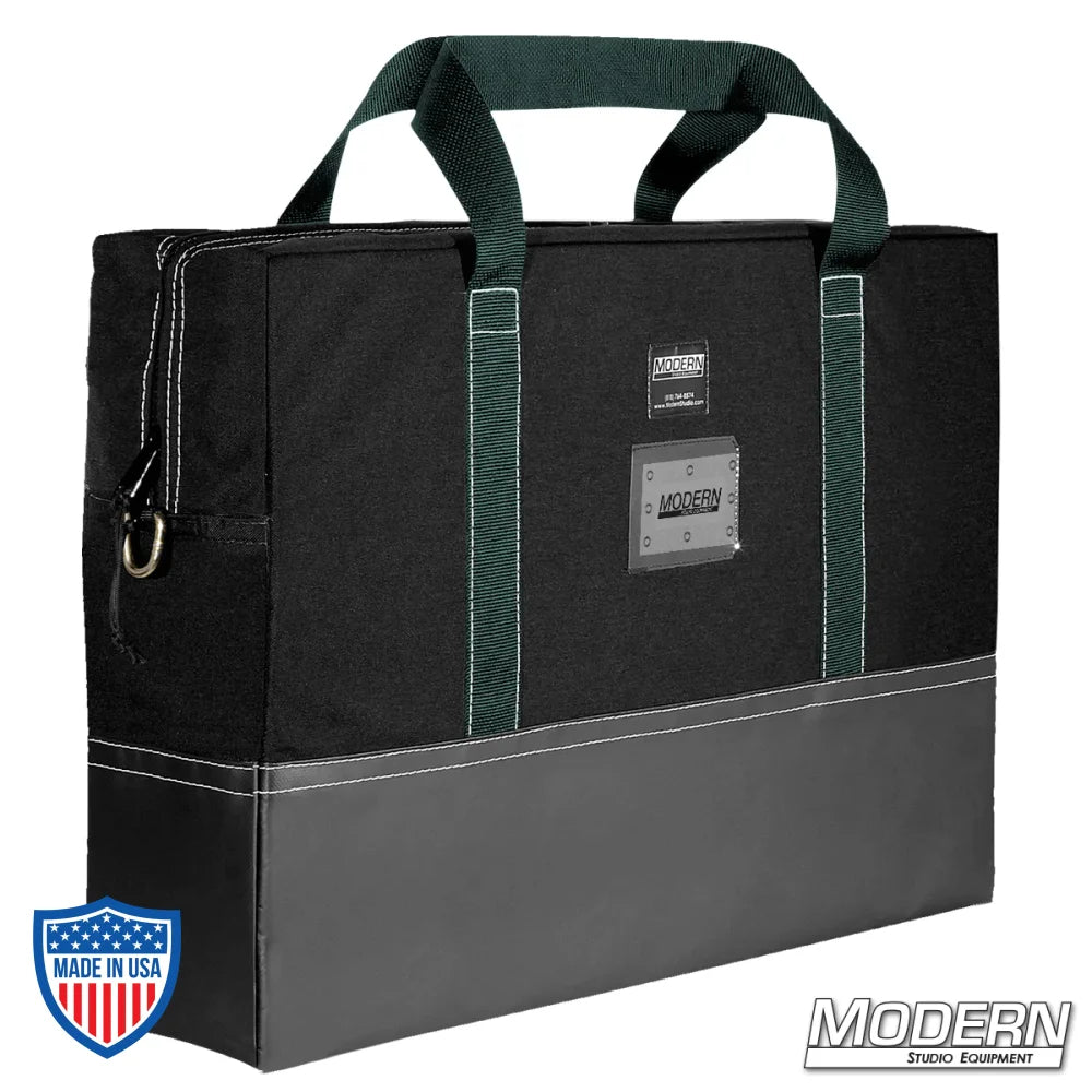 Flag Bag 24" x 36" made of Cordura fabric with heavy duty zippered closure, carrying handles, and vinyl bottom for film grip and rigging.