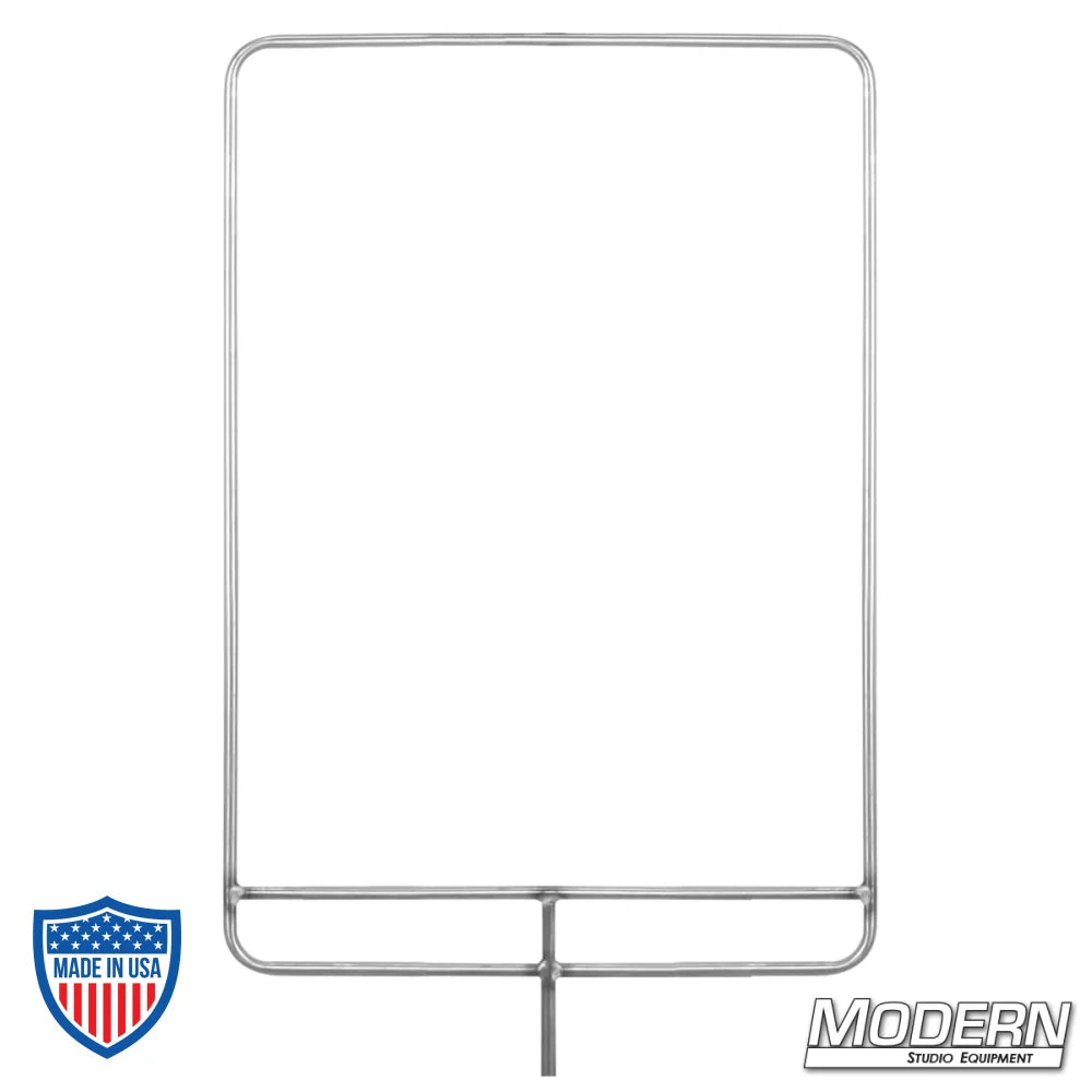 Uncovered stainless frame for flag or cutter, perfect for film grip and rigging.