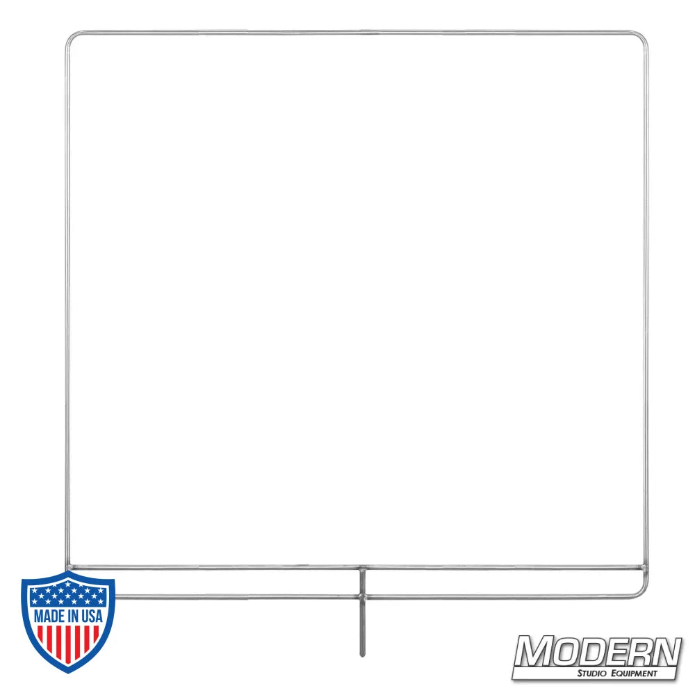 Stainless steel frame for flag or cutter, 48" x 48", used for film grip and rigging.