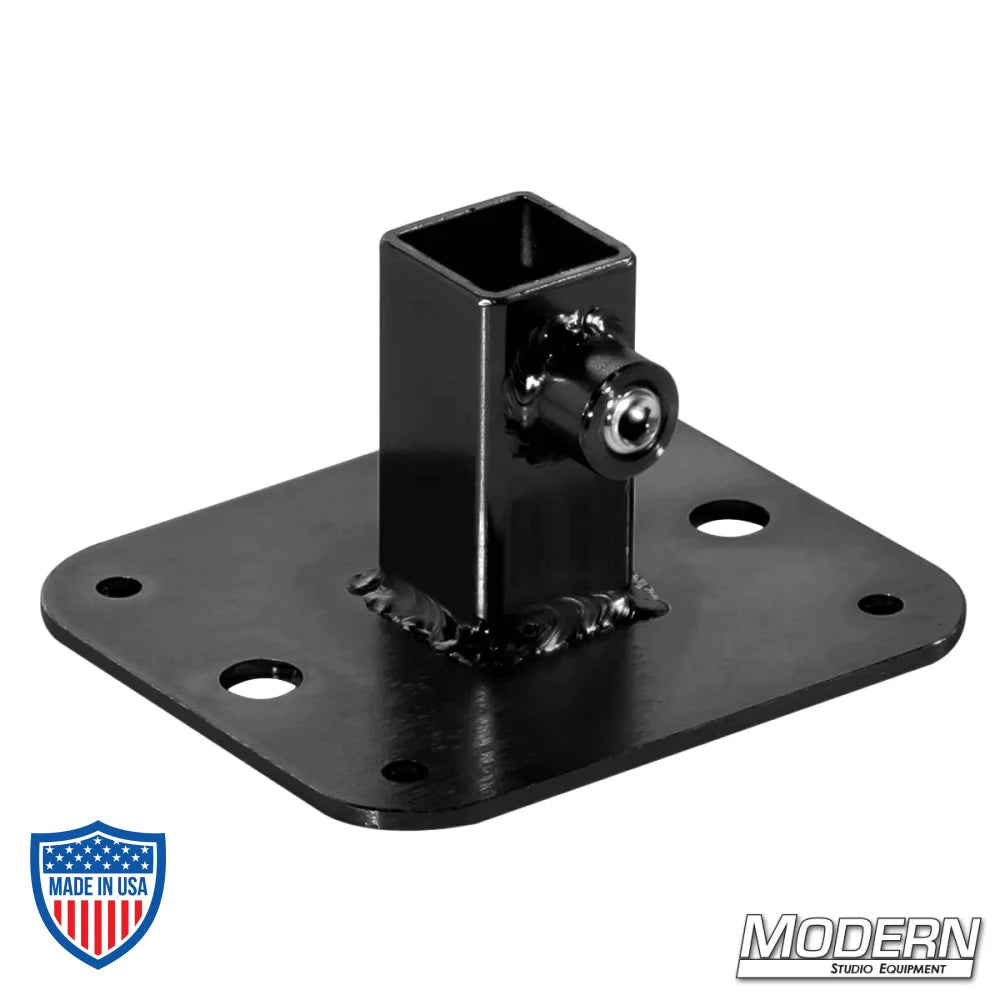Flange Base For 3/4" Square Tube - Black Zinc