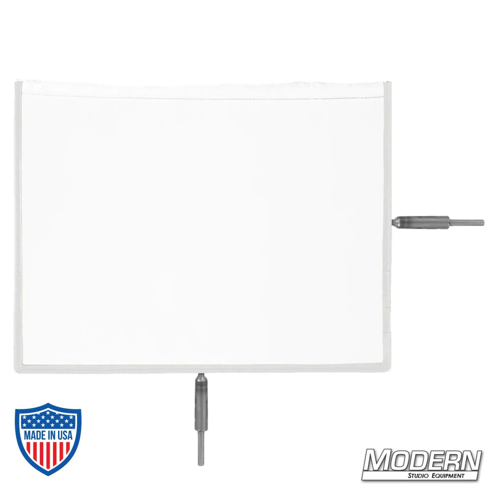 Flex Scrim 10" x 12" with 304 military-grade stainless open-end frames for film grip and rigging.