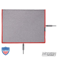 Flex Scrim 10" x 12" sewn on 304 military-grade stainless open-end frame for film grip and rigging.