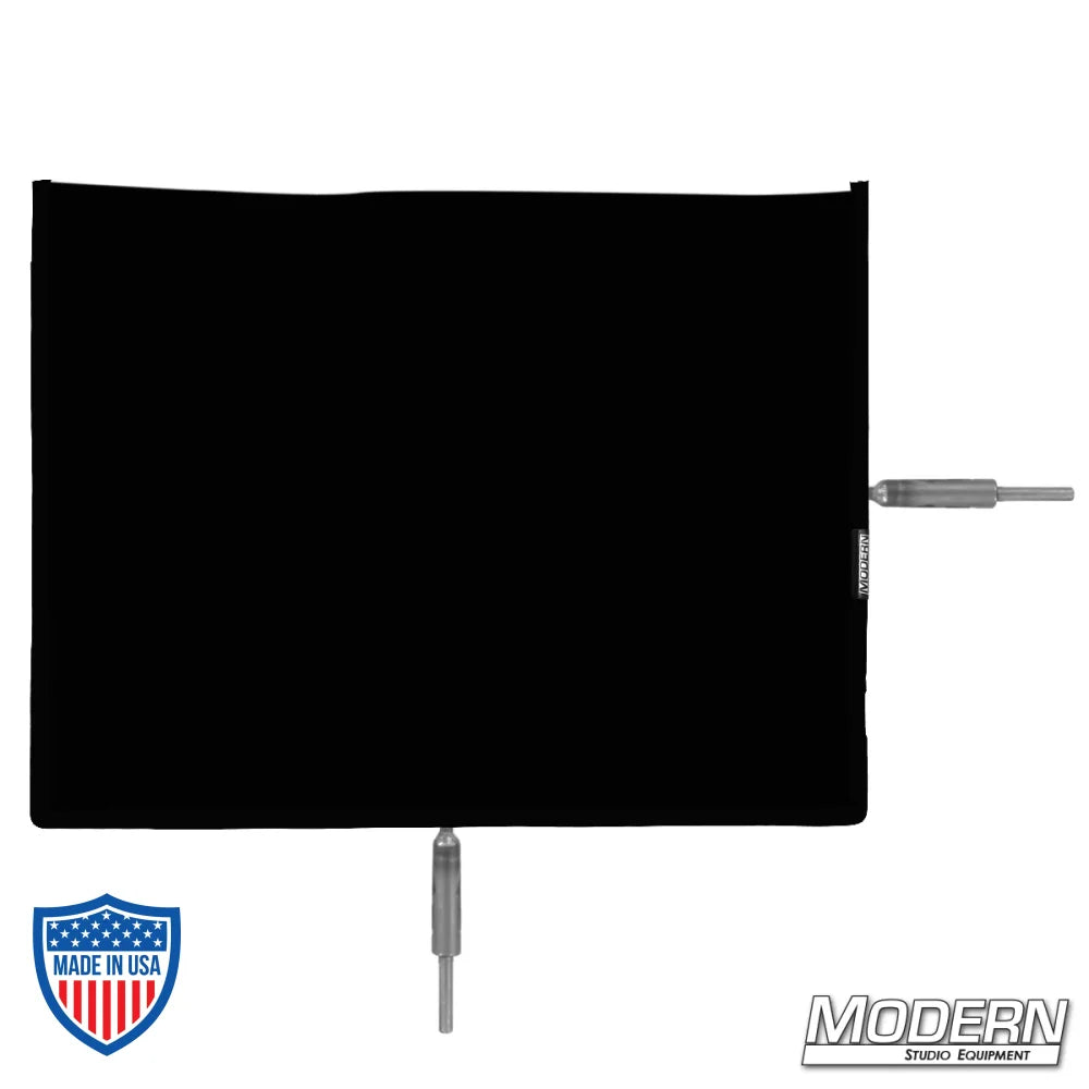 Flex Scrim 10" x 12" with 304 military-grade stainless open-end frame for film grip and rigging to control or soften light on set.