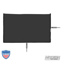 Flex Scrim 12" x 20" with 304 military-grade stainless open-end frame for film grip and rigging.