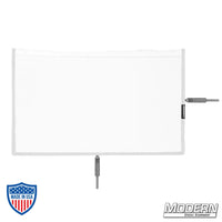 Flex Scrim - 12" x 20" with Modern Studio Equipment branding used in film grip rigging setups.
