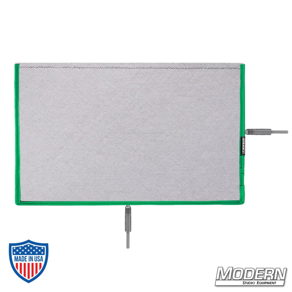 Flex Scrim 12" x 20" on 304 military-grade stainless steel frame for film grip rigging and light manipulation