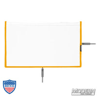 Flex Scrim - 12" x 20" with 304 military-grade stainless open-end frames for film grip and rigging.