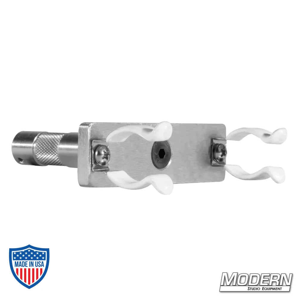 Fluorescent T8 Lamp Holder with 5/8" Pin and Rubber Clips - film grip rigging accessory