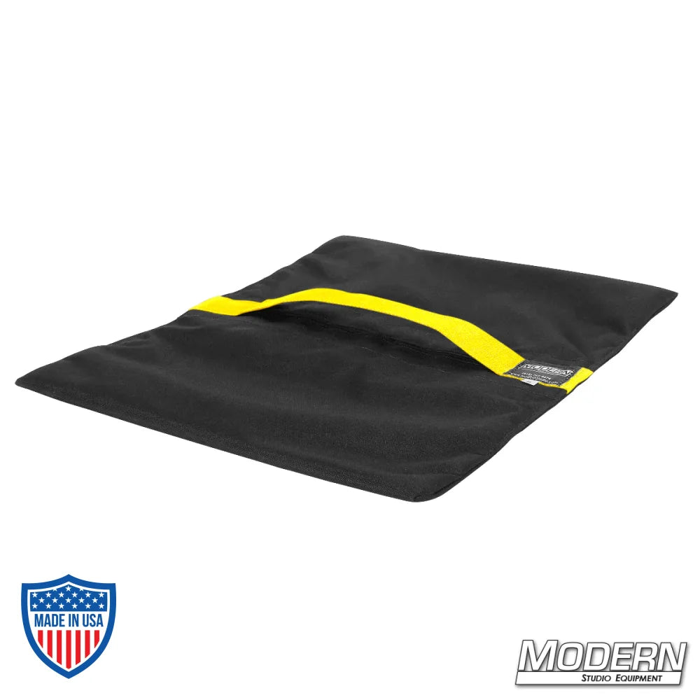 Flyaway Sandbag 35 lbs. with Cordura 1000 fabric and velcro closure for film grip rigging.