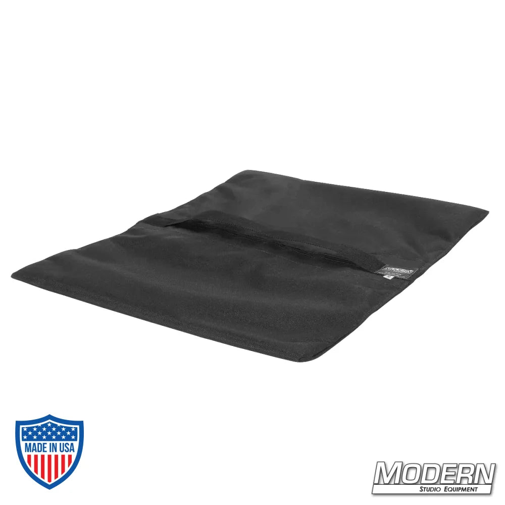 Flyaway Sandbag (50 lbs) made with Cordura 1000, featuring velcro closure for easy filling and emptying, ideal for film grip rigging.