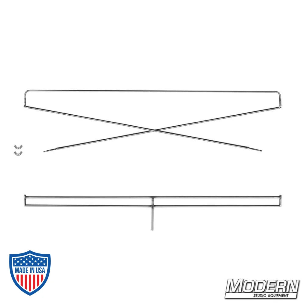 Foldable Frame 48" x 48" for film grip and rigging with breakdown to 6" x 48" and custom carrying bag for travel and shipping.