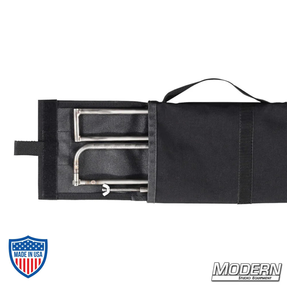 Foldable Frame 48" x 48" in custom carrying bag for film, grip, and rigging solutions.