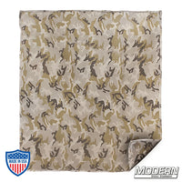 Camouflage medium weight 4' x 8' furniture blanket for film grip and rigging use