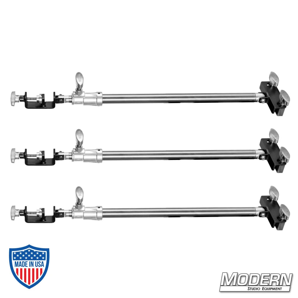 Gel Frame Ear Extension Clamps (Set of 3) - Black Zinc for film grip and rigging applications