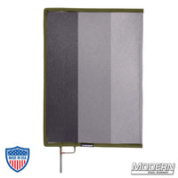 Graduated Scrim with stainless steel frame, featuring 0.6, 1.2, and 1.8 stop materials for film grip and rigging.