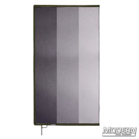 Graduated Scrim with open end stainless steel frame featuring 0.6, 1.2, & 1.8 stop material for film grip and rigging use