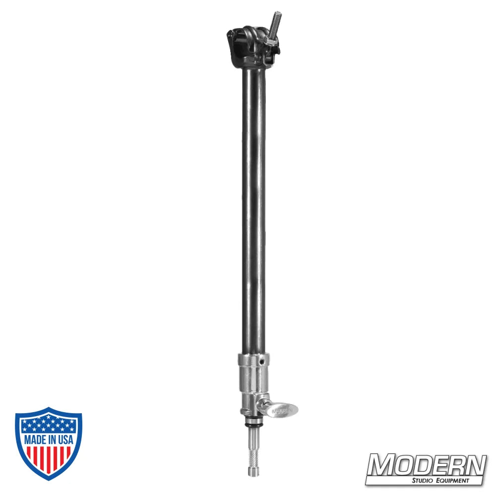 Grid Clamp Baby with Black Zinc Telescoping Arm, ideal for film grip and rigging, extends from 21-1/4" to 33-1/2".