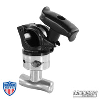 Black zinc grid clamp grip head with spin handle for film rigging