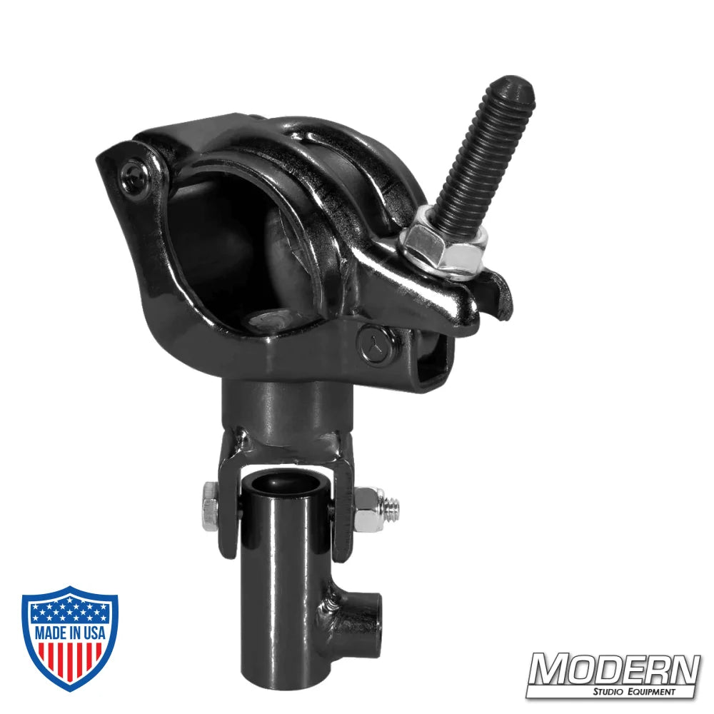 Grid Clamp To 5/8" Swivel - Black Zinc With Nut