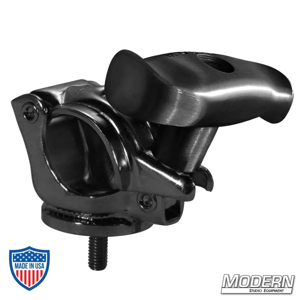 Grid Clamp with 3/8" Male Thread - Black Zinc, Steel, Spin Handle for Film Grip and Rigging