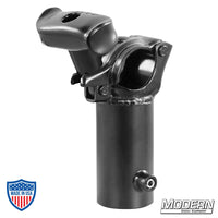 Grid Clamp with Vertical 1-1/2" Speed-Rail Receiver in Black Zinc with Spin Handle for Film Grip and Rigging