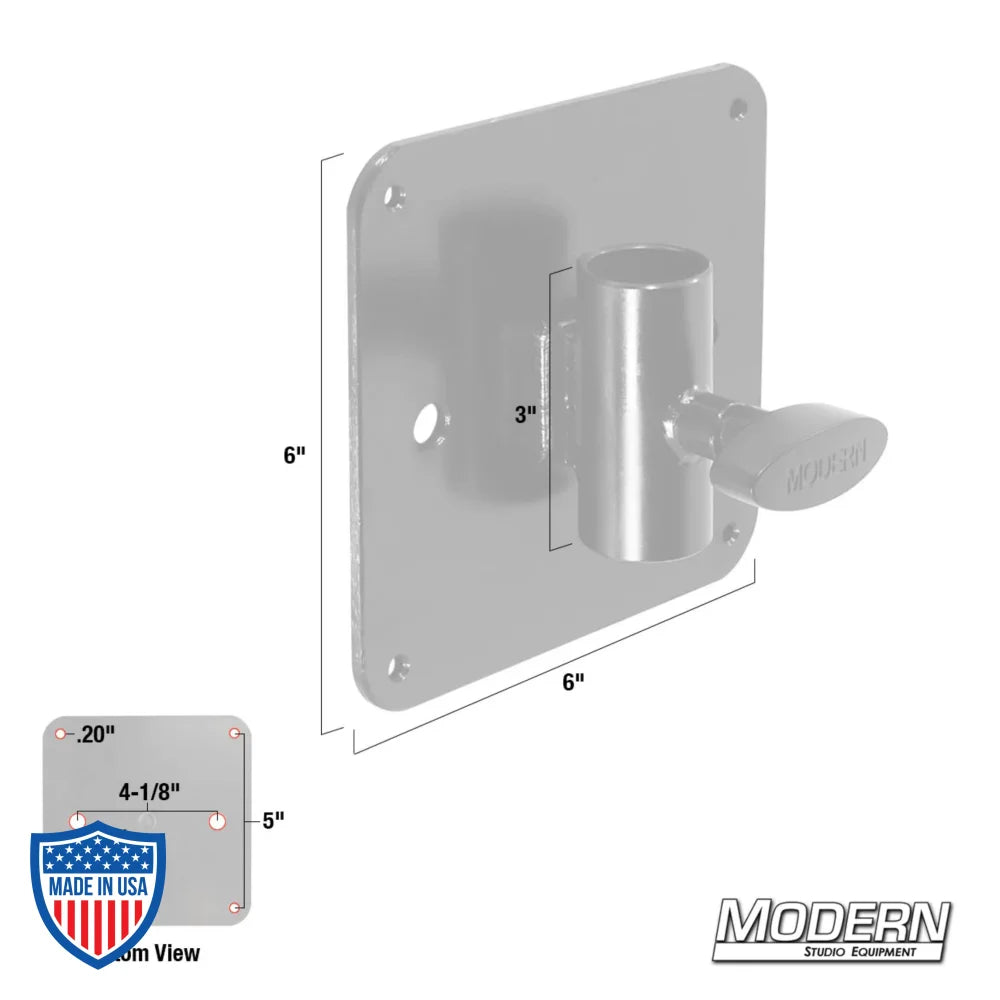 Modern Horizontal Junior Receiver Nail-On Plate - Black Zinc