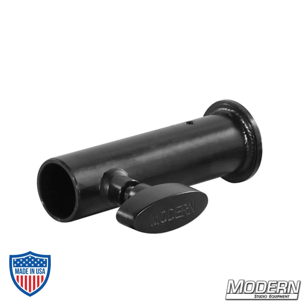 Junior Receiver to 3/8" Female with T-Handle, ideal for film grip rigging, available from Modern Studio Equipment.