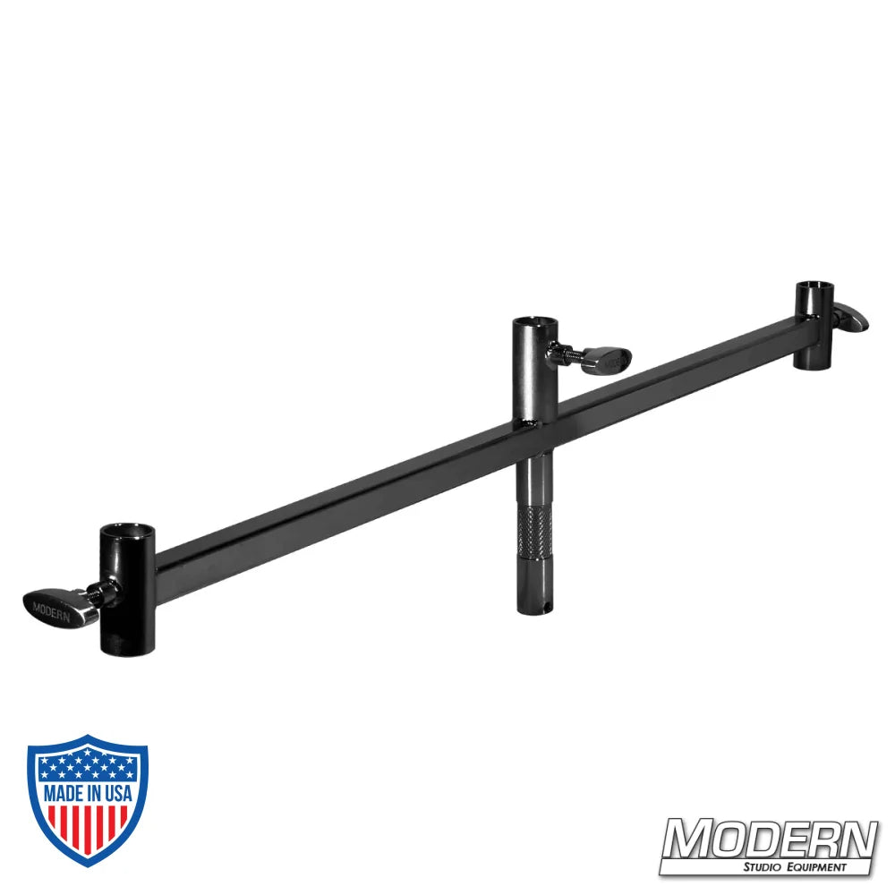 Junior Triple Header - Black Zinc, film grip rigging equipment for mounting three lights on combo/lollipop setups