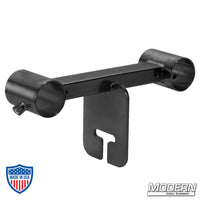 Ladder truss with ear for 1-1/2" Speed-Rail, ideal for film grip rigging, used to mount rig to combo heads or lollipops.