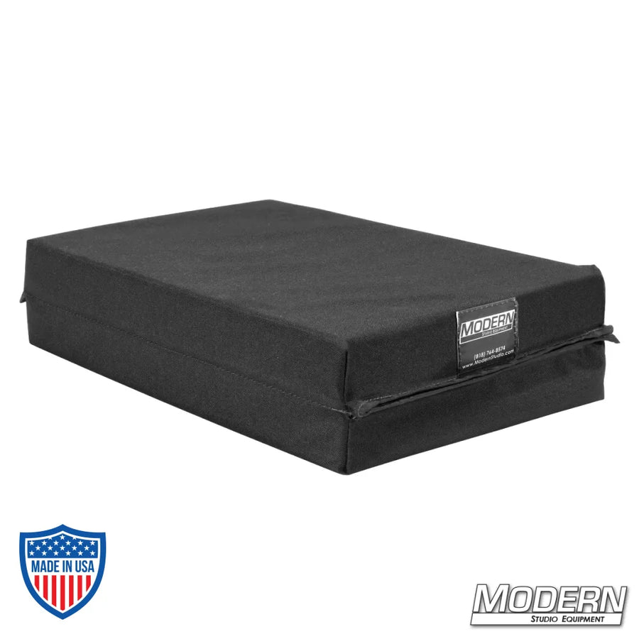 Large foldable kneeling pad made from cordura 1000 material for film grip and rigging tasks.