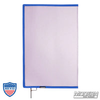 Lavender Scrim with stainless steel frame for rigging, subtly reduces light by 0.3 stop, perfect for film production and grip setups.