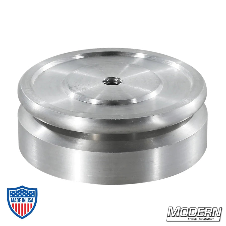 Low profile metric nut and washer for securing cameras on 75, 100, or 150mm ball adapters in film grip rigging applications