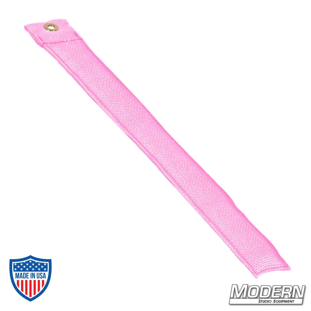12" pink Modern marker made of durable Cordura 1000 for film grip and rigging, designed to stay in position on any surface.