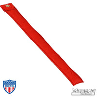 Modern 12" Marker, red Cordura 1000, designed for film grip and rigging, durable and heavy for actor position marking on any surface