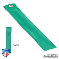 Modern's 6" green marker for film grip and rigging, made of durable Cordura 1000 material with shot filling for stability on set.