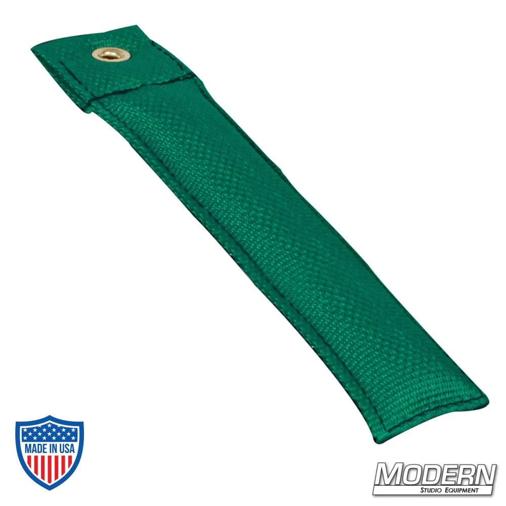 6" green film grip marker made of durable Cordura 1000 for rigging, ideal for marking actor positions on any surface.