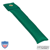 6" green film grip marker made of durable Cordura 1000 for rigging, ideal for marking actor positions on any surface.