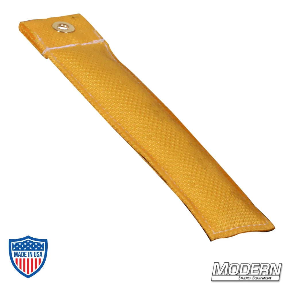 Modern's 6" yellow film grip marker made of durable Cordura 1000, designed for rigging and marking positions, filled with shot for stability
