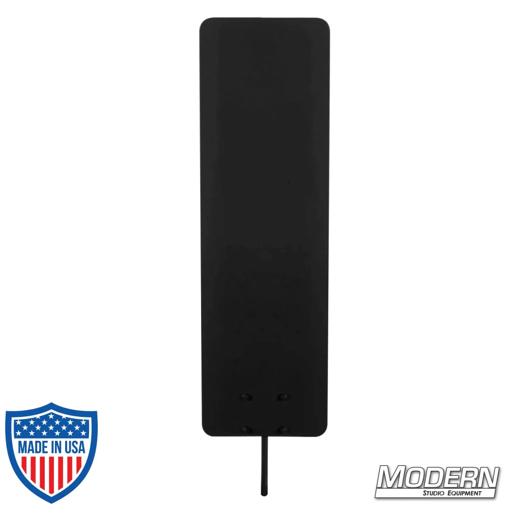 Aluminum film rigging flag with powder-coated black frame for grip and support