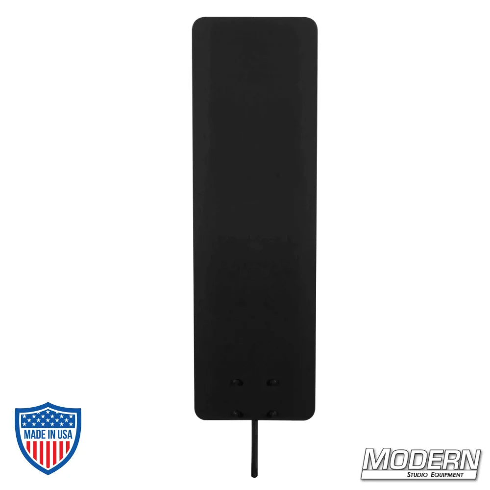 Aluminum film rigging flag with powder-coated black frame for grip and support