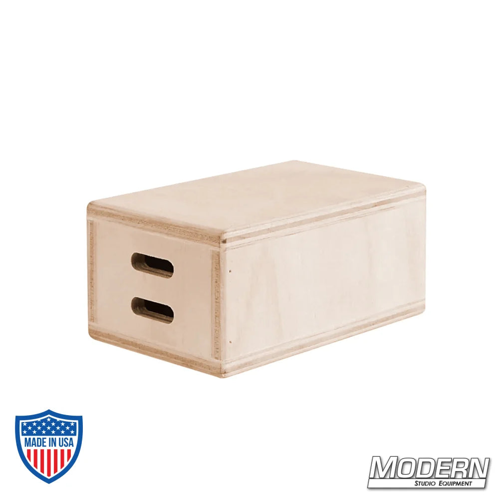 Micro Apple Box miniature replica for film grip and rigging, dimensions 4" x 2.4" x 1.8", novelty gift.