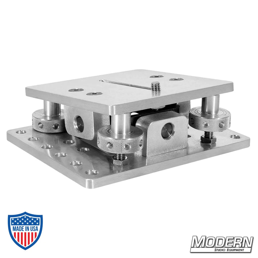 Mini 4-Way Leveling Camera Mount in 6061 Aluminum for Full-Sized and Lightweight DSLR Cameras - Ideal for Film, Grip, and Rigging